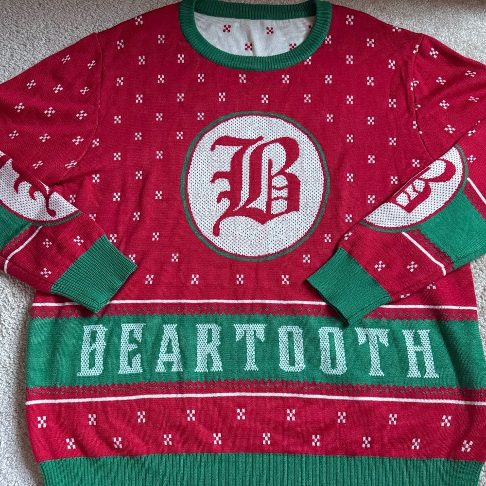 Beartooth band pullover sweater XL Christmas holiday ugly sweater RARE